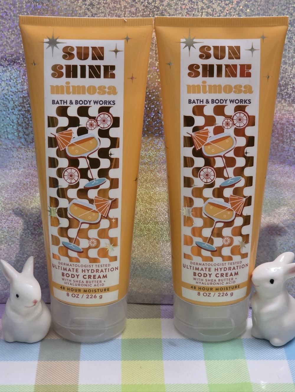 Bath & Body Works Sun Shine Mimosa Ultimate Hydration Body Cream Set of 2 NEW